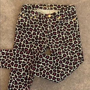 Michael Kors Skinny Leopard Jeans ... Size 0